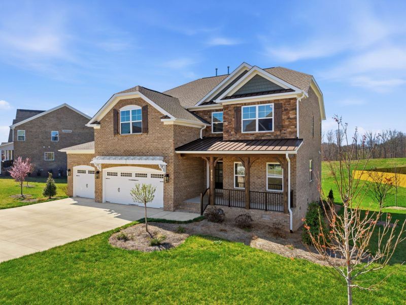 Representative exterior photo of a completed home built from the Fairfield Lux by Keystone Homes NC in Weybridge, Burlington, NC (Image 35).