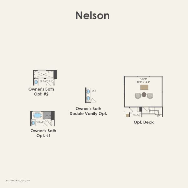 2D floor plan layout for the Nelson by Pulte Homes in Santa Rita Ranch, Liberty Hill, TX (Image 23).