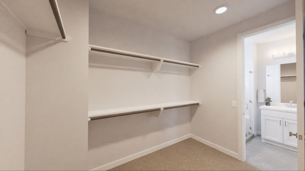 Representative unfurnished interior of a home built from the Noah by New Home Co. in The Villas Collection at Novel, Austin (Image 17). Representative unfurnished interior of a home built from the Noah by New Home Co. in The Villas Collection at Novel, Austin (Image 17).