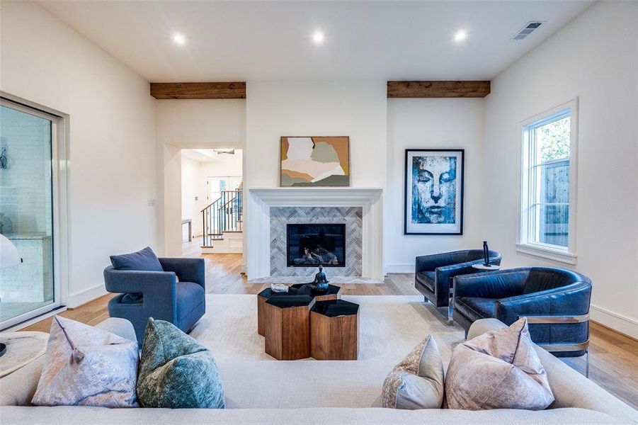 Furnished interior view inside a new home in , Dallas (Image 12). Furnished interior view inside a new home in , Dallas (Image 12).