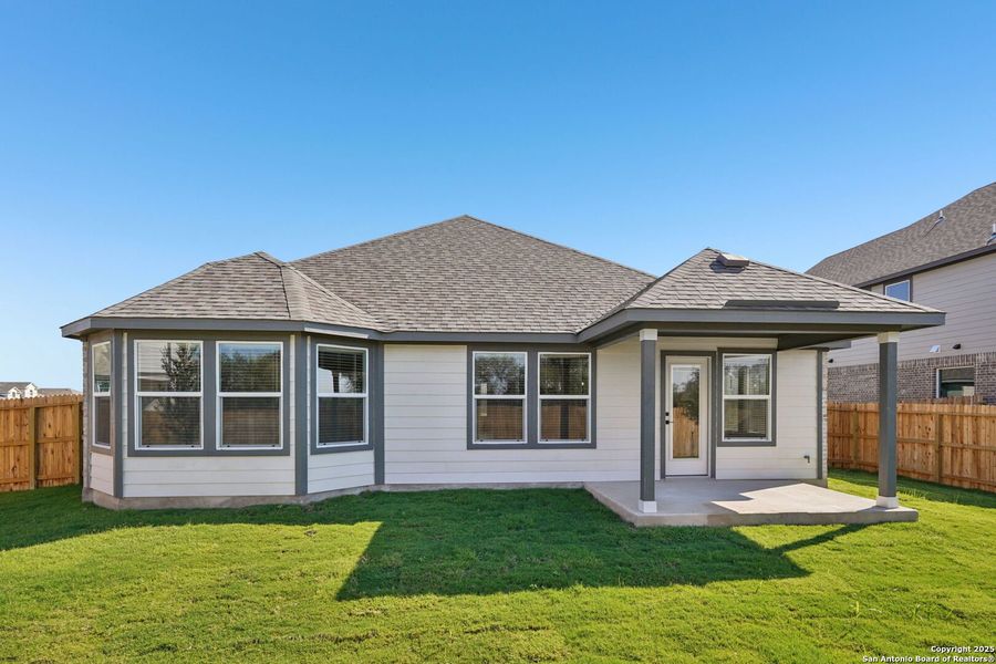 Exterior details and patio area of a home in Carmel Ranch, Schertz (Image 26). Exterior details and patio area of a home in Carmel Ranch, Schertz (Image 26).