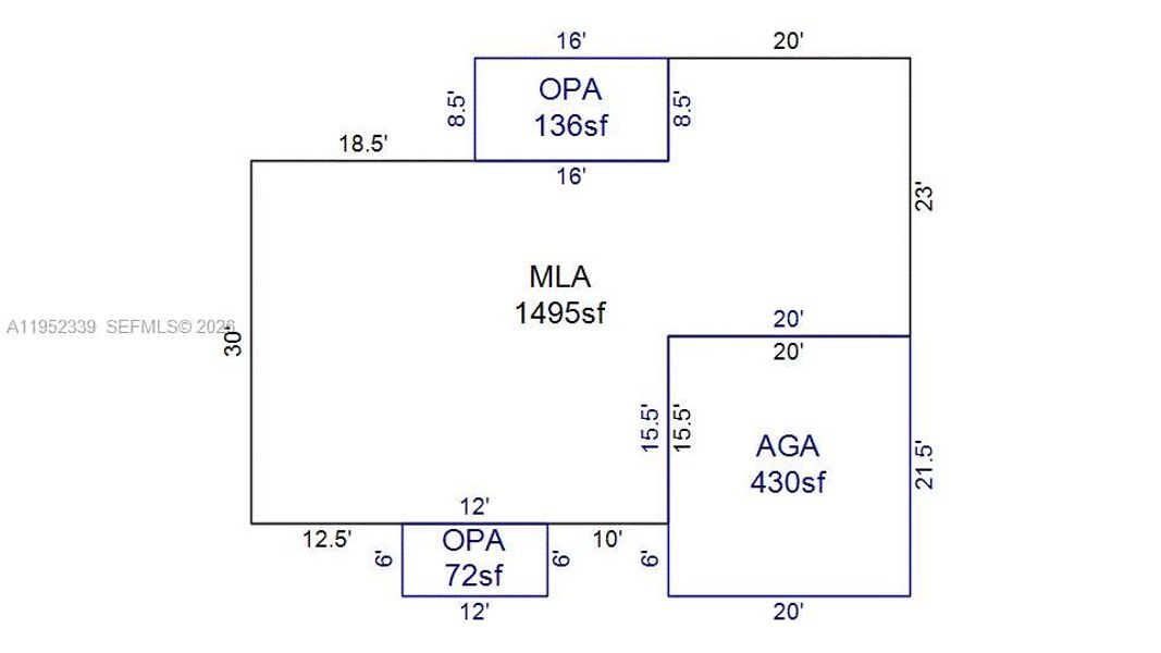 2D floor plan layout of this home in , North Port, FL (Image 5).
