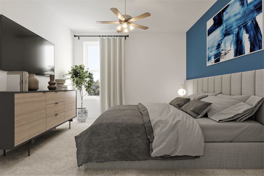 Representative furnished interior of a home built from the Tahoe by Beazer Homes in Goodland: Crossings 50', Midlothian (Image 6).