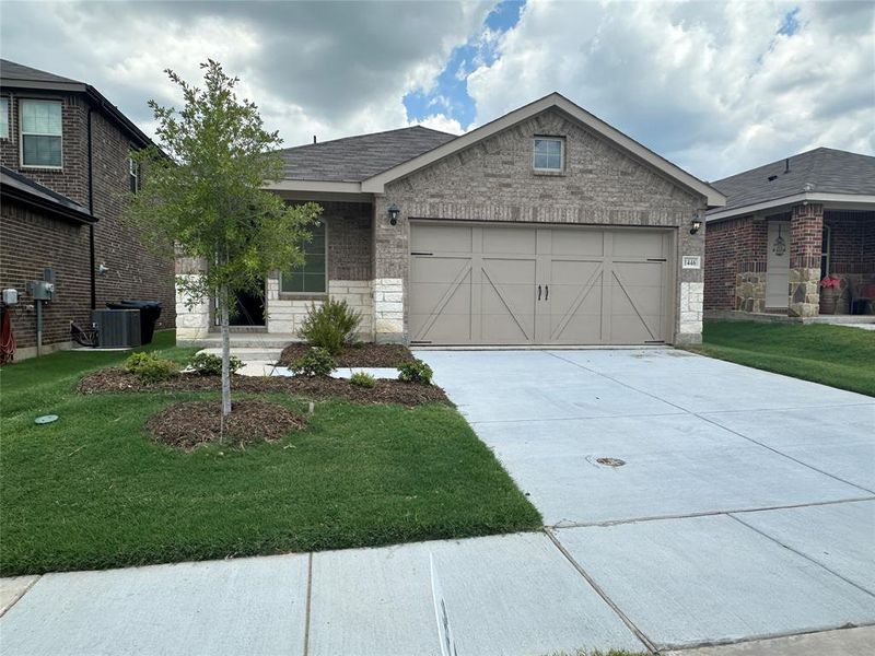 Front exterior of a new home in Cartwright Ranch, Crandall, TX, highlighting curb appeal (Image 16). Front exterior of a new home in Cartwright Ranch, Crandall, TX, highlighting curb appeal (Image 16).