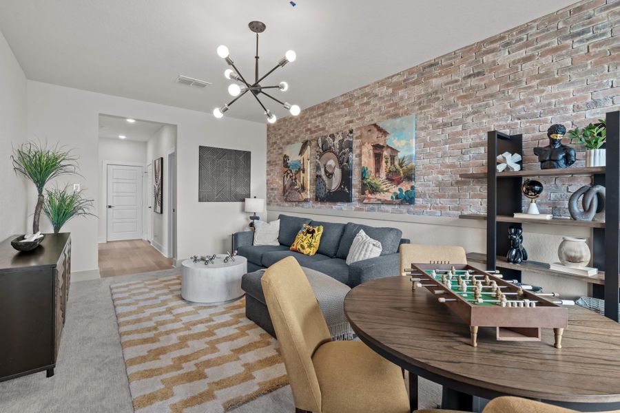 Furnished interior view inside a new home in Centero at Stone Oak, San Antonio (Image 23). Furnished interior view inside a new home in Centero at Stone Oak, San Antonio (Image 23).
