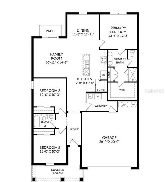 2D floor plan layout of this home in , Leesburg, FL (Image 4).