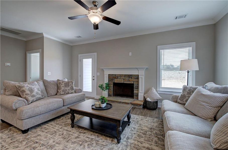 Furnished interior view inside a new home in , Cartersville (Image 39).