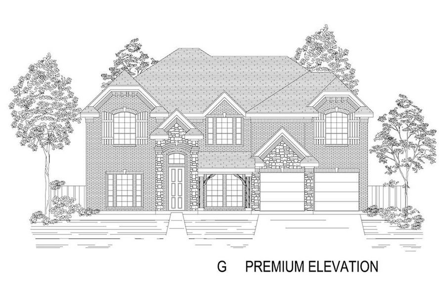Representative rendering of the exterior for the Stonehaven 2F by First Texas Homes (Image 17).