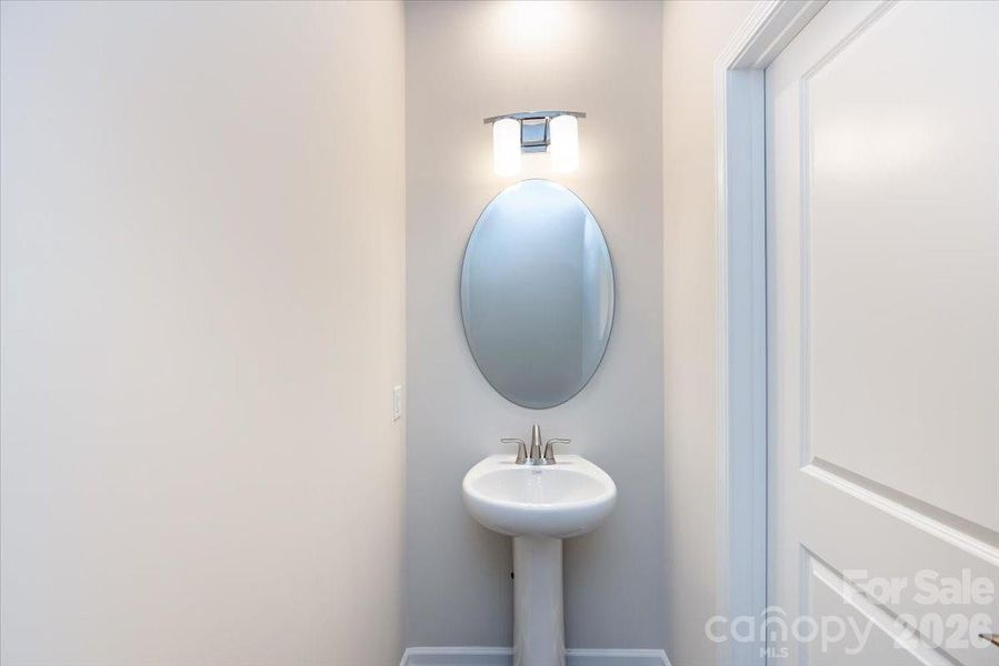 First floor powder room