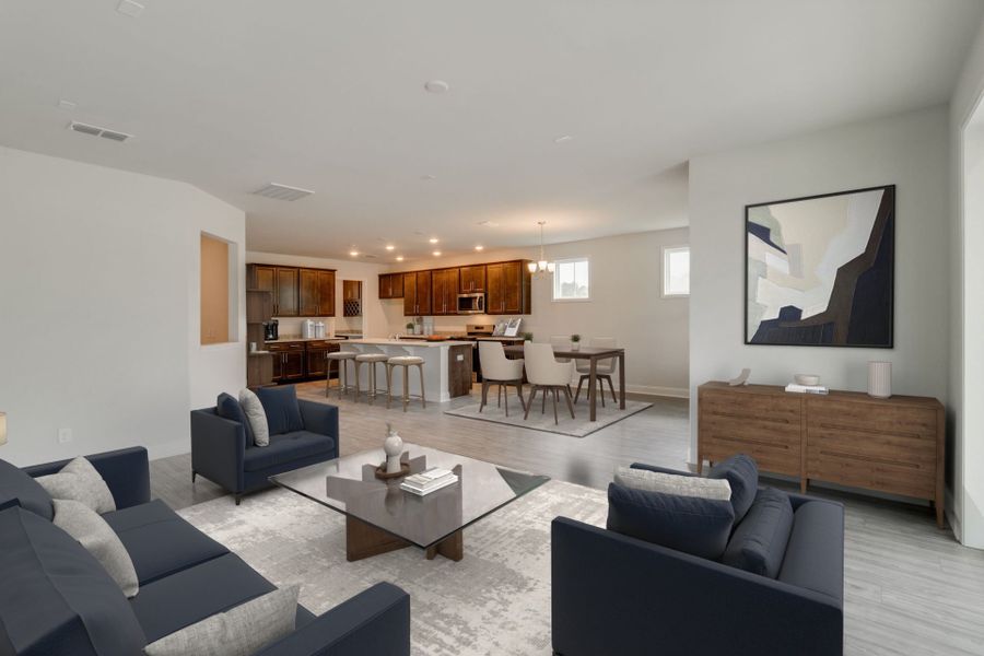 Furnished interior view inside a new home in Pecan Orchard, Elgin (Image 11).