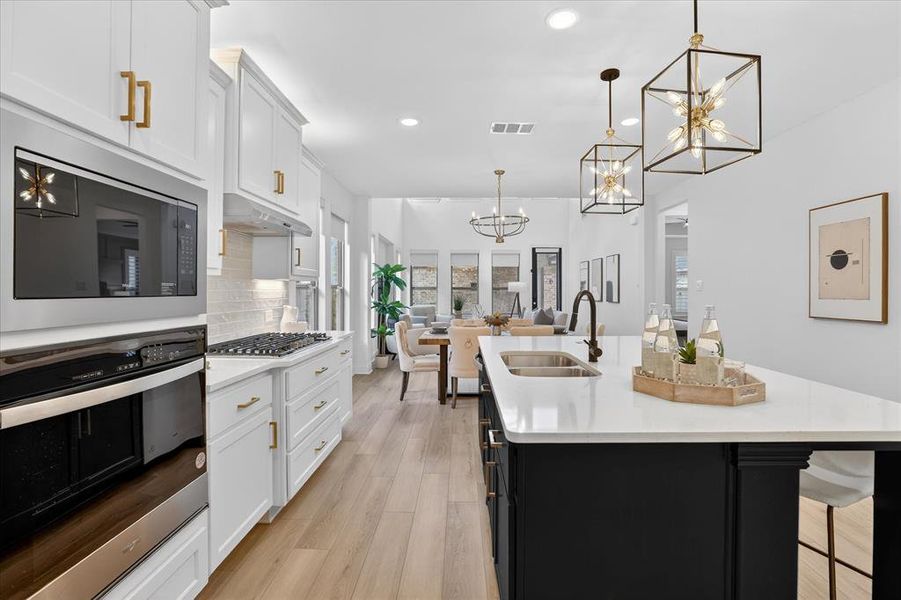 Furnished interior view inside a new home in Pecan Square 40', Northlake (Image 31).