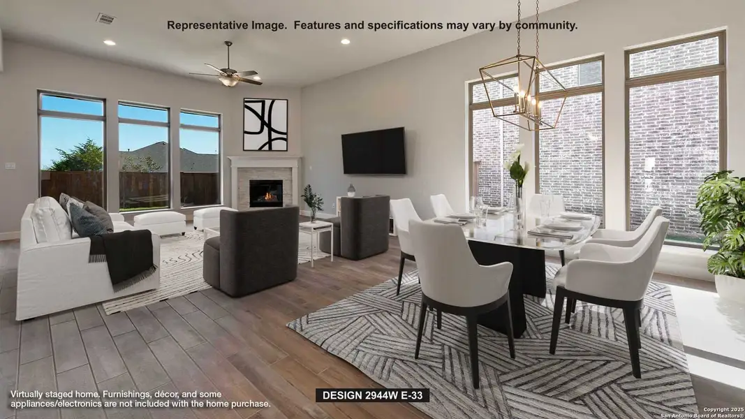 Furnished interior view inside a new home in Windborne 100', Schertz (Image 6).