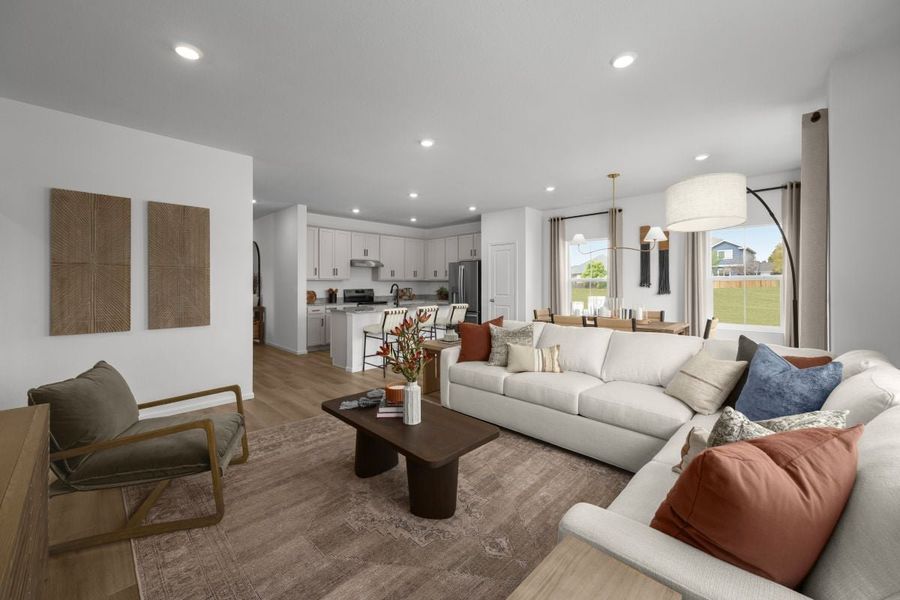 Representative furnished interior of a home built from the 1818 Modeled by KB Home in Brighton Crossings, Brighton (Image 7).