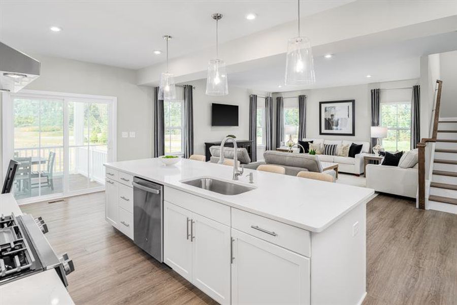 Representative furnished interior of a home built from the Columbia by Ryan Homes in Crystal Falls, Dawsonville (Image 6).