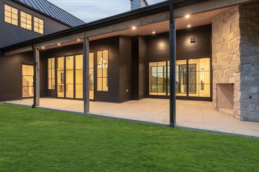 Exterior details and patio area of a home in , Weston (Image 29).