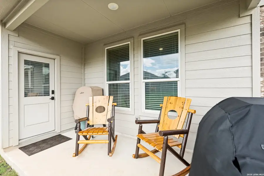 Exterior details and patio area of a home in Hidden Trails, Bulverde (Image 20).