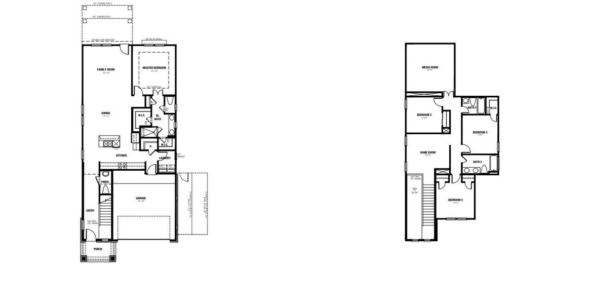 2D floor plan layout for the Pembrook by Scott Felder Homes in Mayfair, New Braunfels, TX (Image 3). 2D floor plan layout for the Pembrook by Scott Felder Homes in Mayfair, New Braunfels, TX (Image 3).