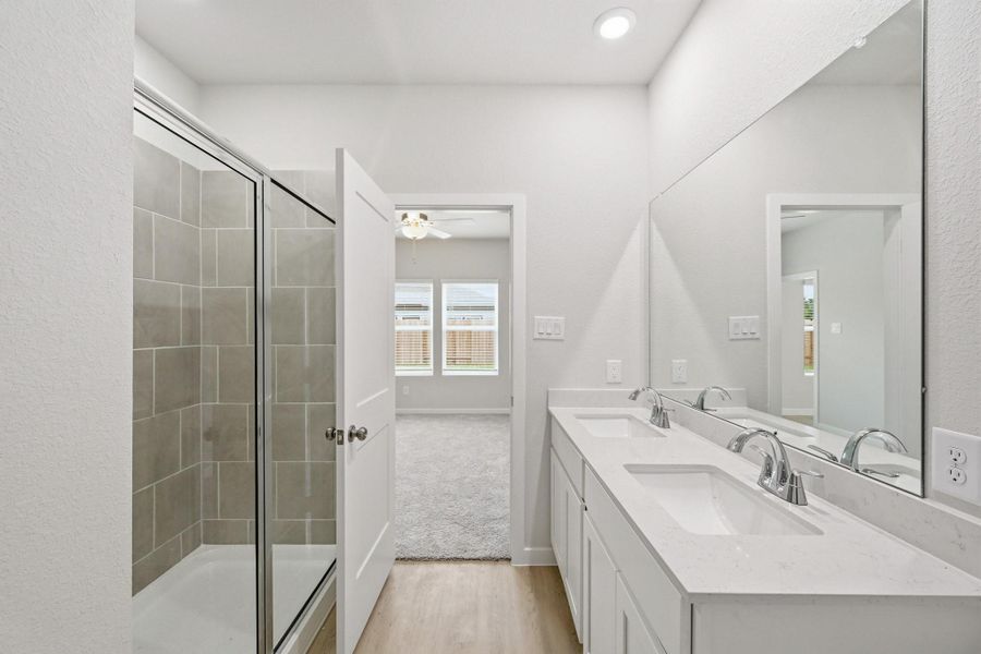 Furnished interior view inside a new home in Crockett Meadows, Conroe (Image 9).