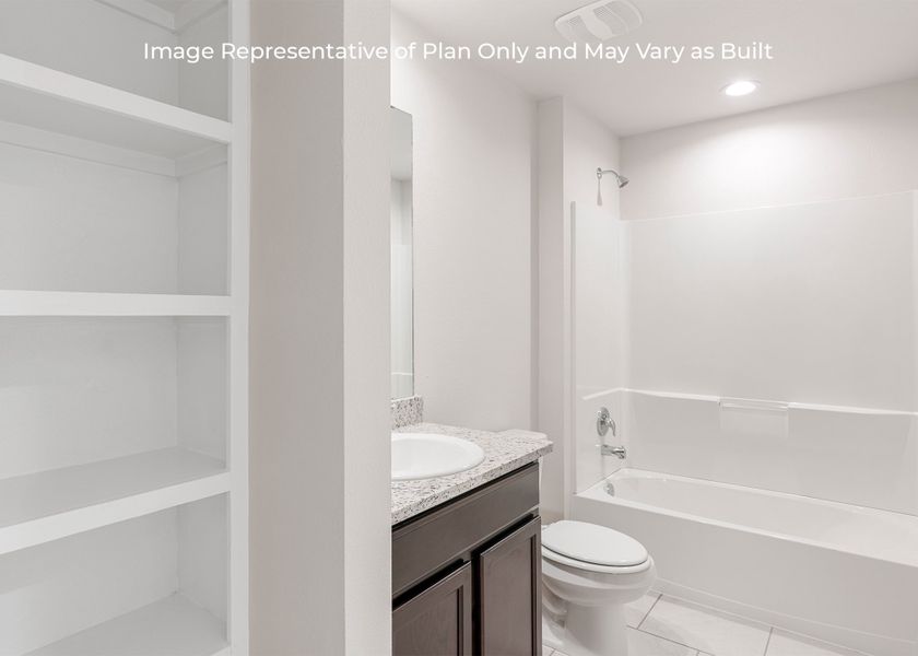 Representative furnished interior of a home built from the Camden by D.R. Horton in London Towne, Corpus Christi (Image 11).