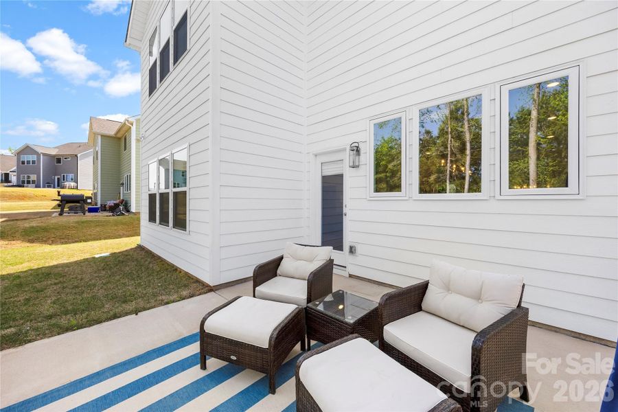 Exterior details and patio area of a home in Edgewater - The Links, Lancaster (Image 4).