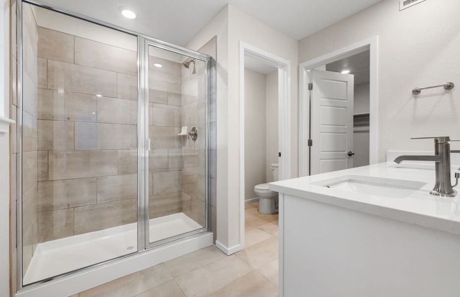 Furnished interior in a model home at Painted Prairie in Aurora (Image 24).