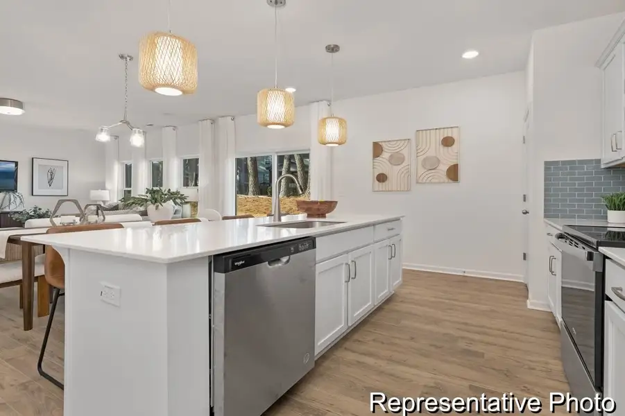 Furnished interior view inside a new home in Morgan Hills, Albemarle (Image 2).