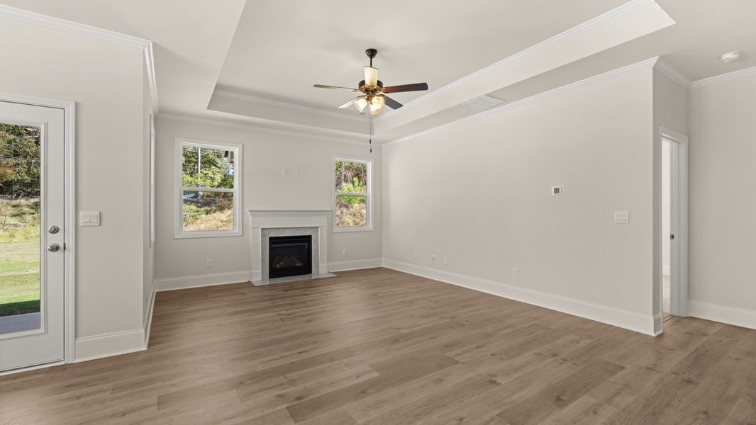 Representative unfurnished interior of a home built from the WINDSOR by D.R. Horton in Butner Estates, South Fulton (Image 41).