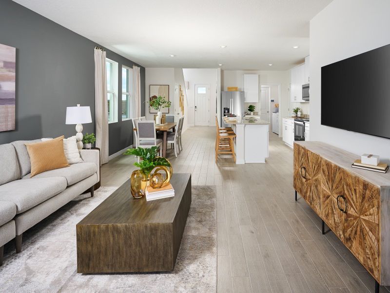 Great room in the Yellowstone model at Benton Hills.