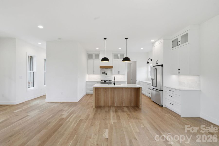 Amazing natural light, open living, dining, and kitchen