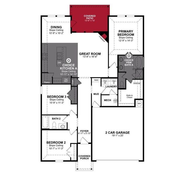 Beazer Homes The Villages of Hurricane Creek Sierra floorplan.