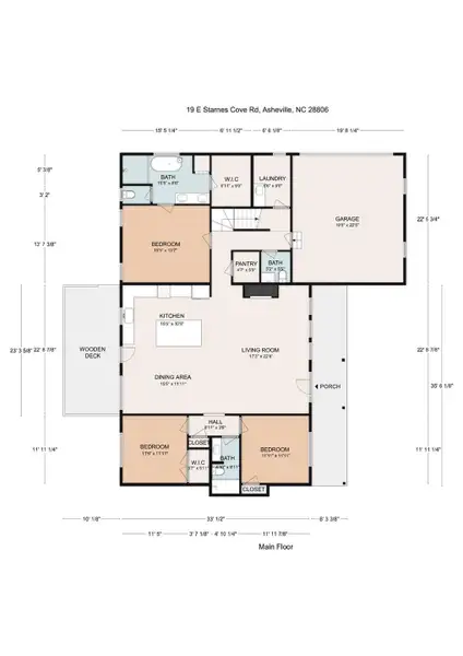 2D floor plan layout of this home in , Asheville, NC (Image 5).