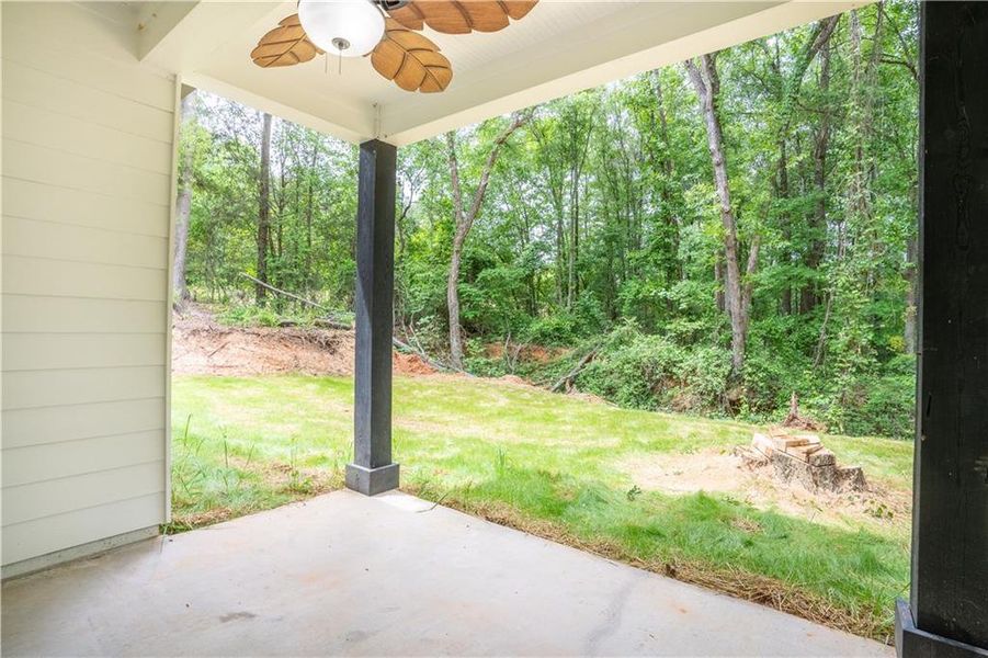 Exterior details and patio area of a home in , Commerce (Image 32).