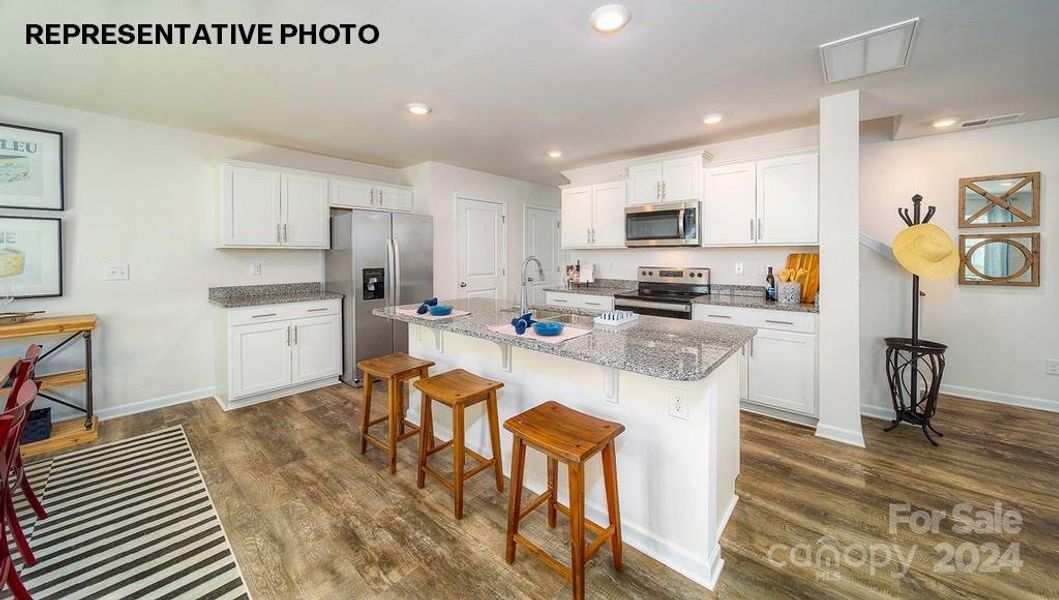 Open kitchen with island