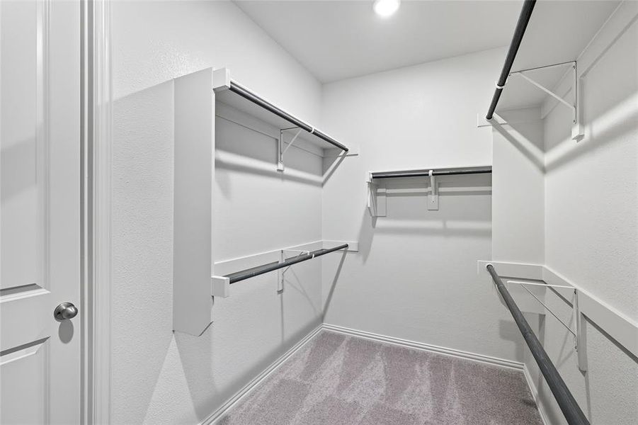 Spacious closet featuring light colored carpet Spacious closet featuring light colored carpet