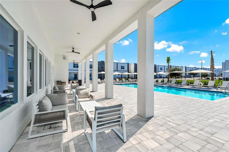 Exterior details and patio area of a home in , Davenport (Image 19).