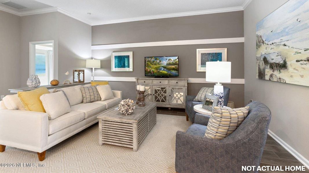 Furnished interior view inside a new home in American Village, Palm Coast (Image 16).