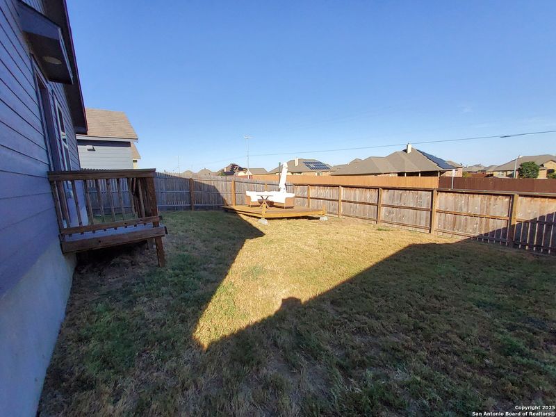 Exterior details and patio area of a home in , Converse (Image 2). Exterior details and patio area of a home in , Converse (Image 2).
