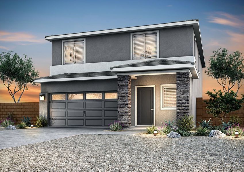Front exterior of a home in the Bisbee Ranch community, located in Casa Grande, AZ (Image 10).