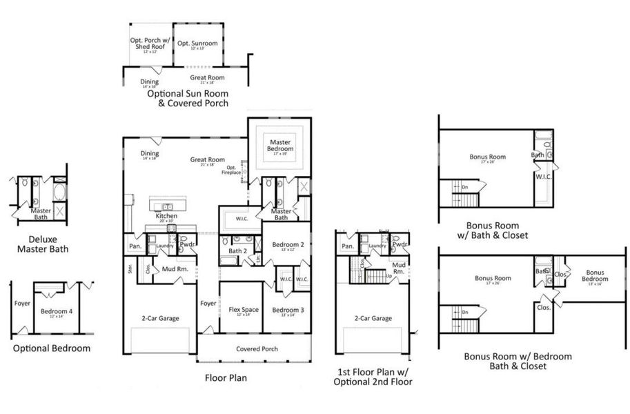 2D floor plan layout of this home in , Summerville, SC (Image 3).