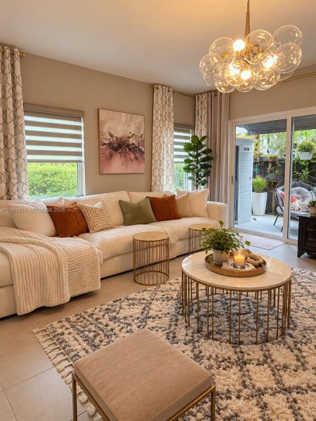 Furnished interior view inside a new home in , Florida City (Image 11).
