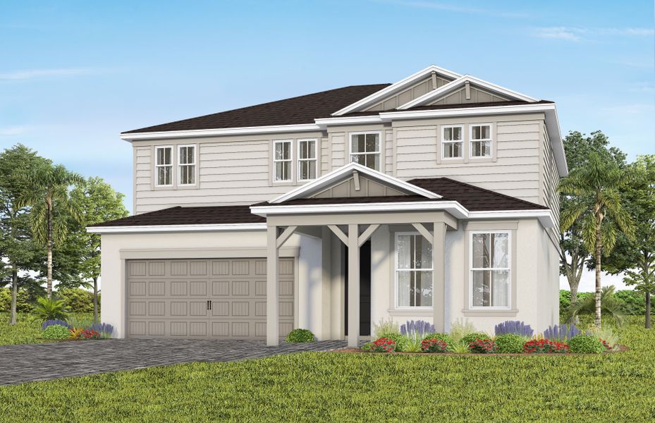 Representative exterior photo of a completed home built from the Imperial by Pulte Homes in Lakehaven Estates, Clermont, FL (Image 16). Representative exterior photo of a completed home built from the Imperial by Pulte Homes in Lakehaven Estates, Clermont, FL (Image 16).