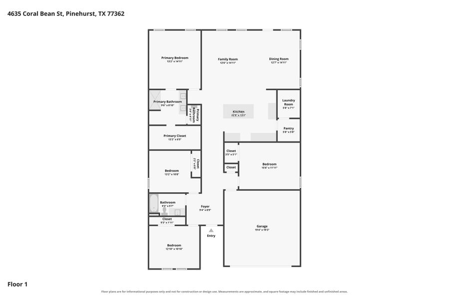 2D floor plan layout of this home in Colony at Pinehurst, Pinehurst, TX (Image 4). 2D floor plan layout of this home in Colony at Pinehurst, Pinehurst, TX (Image 4).