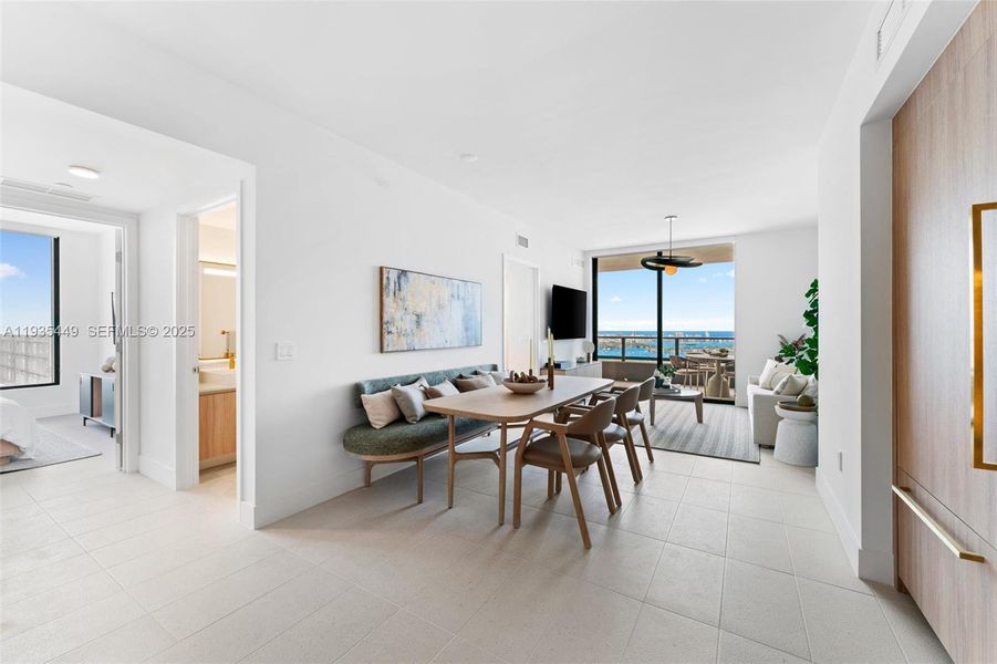 Furnished interior view inside a new home in , Miami (Image 26).