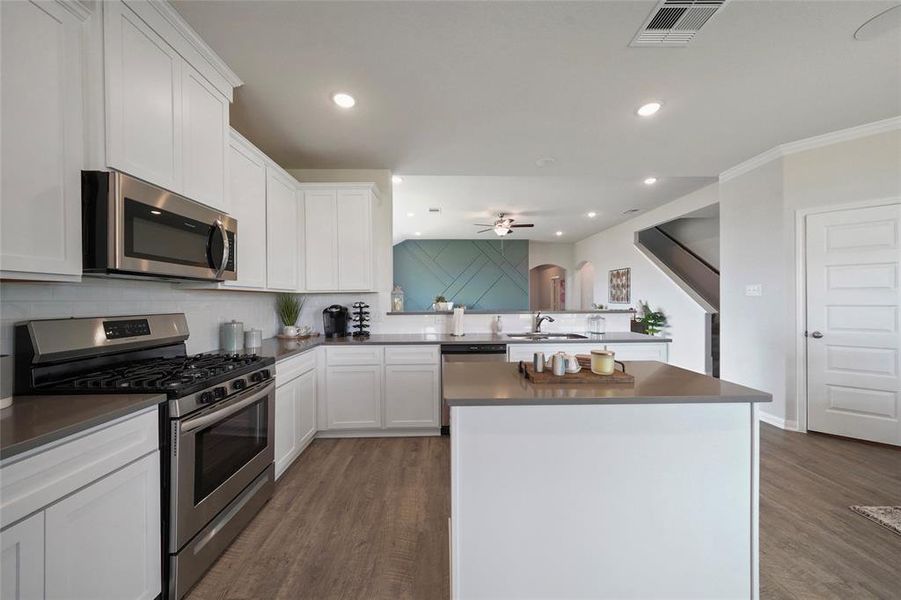 Gourmet Kitchen with a Spacious Center Island