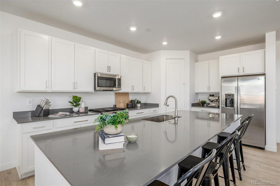 Furnished interior view inside a new home in Sunset Village: The Monarch Collection, Erie (Image 15). Furnished interior view inside a new home in Sunset Village: The Monarch Collection, Erie (Image 15).