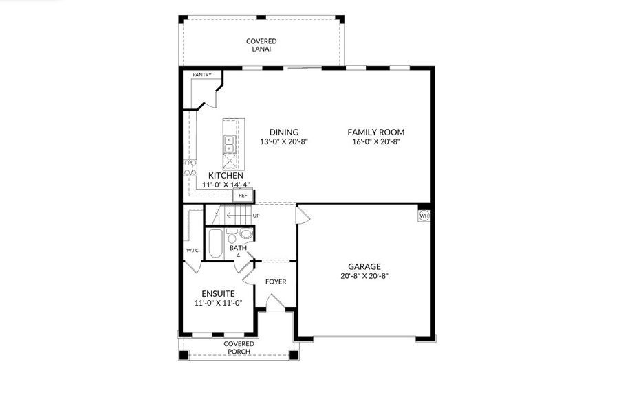 2D floor plan layout for the The Chester by Stanley Martin Homes in Kentucky Square, Sanford, FL (Image 4).