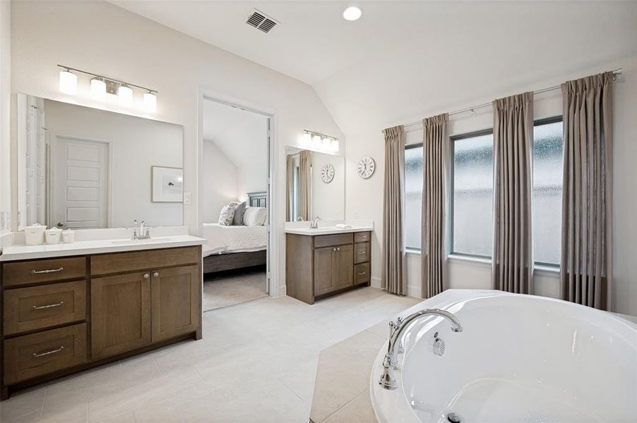 Furnished interior view inside a new home in Trinity Falls, McKinney (Image 16).