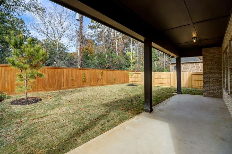 EXAMPLE PHOTO: Large covered rear patio