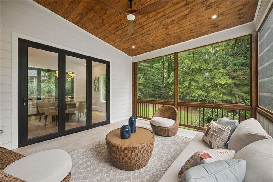 Exterior details and patio area of a home in , Atlanta (Image 41).