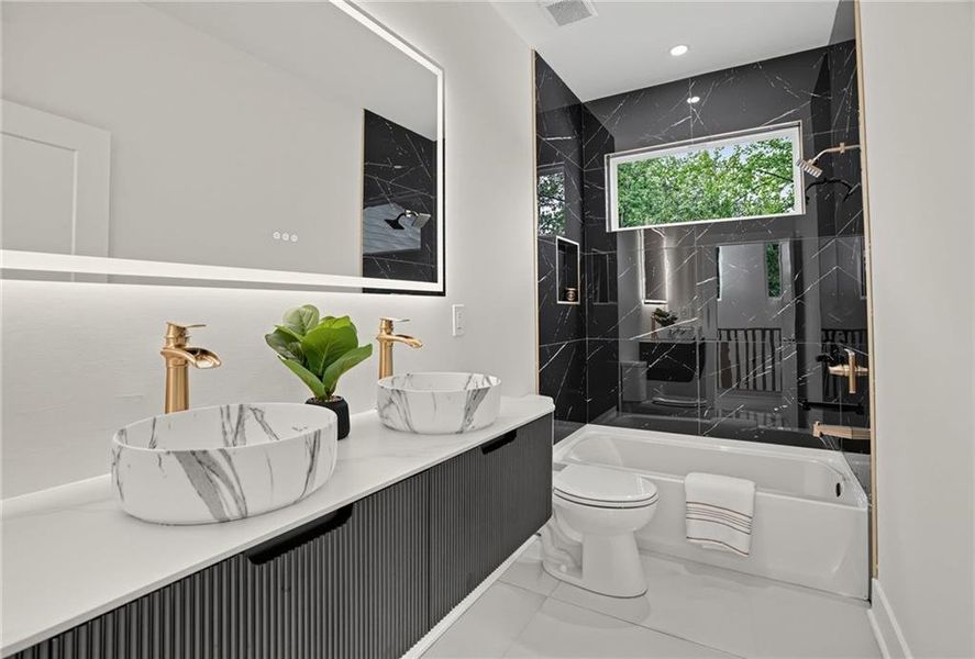 Furnished interior view inside a new home in , Atlanta (Image 29).